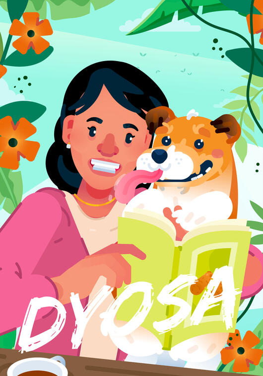 Illustration of my sister and our family pet as a birthday gift. Made using Adobe Illustrator.