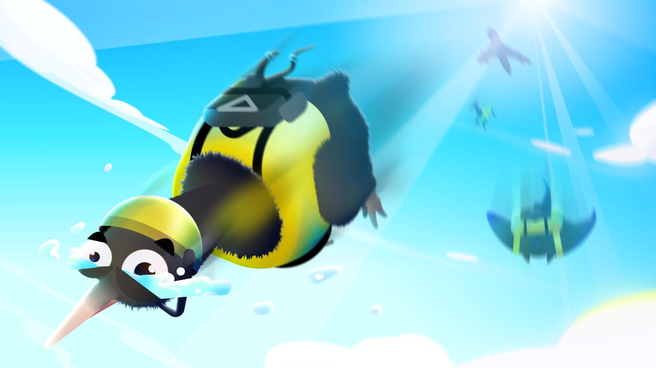 An animal in a place where it shouldn't be. Made using Adobe Illustrator.